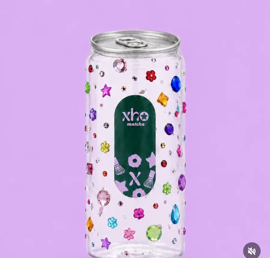 Lata Xho Matcha decorada con gemas